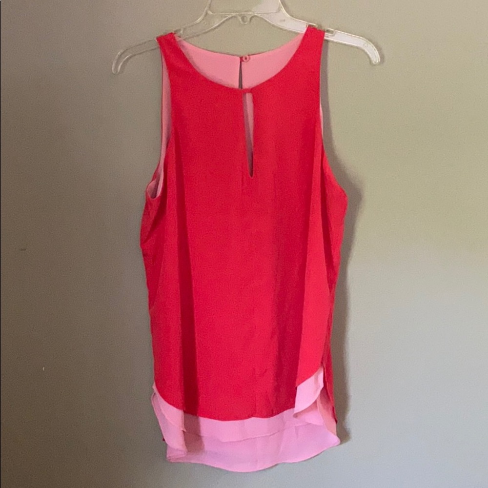 Reversible pink and red tank top